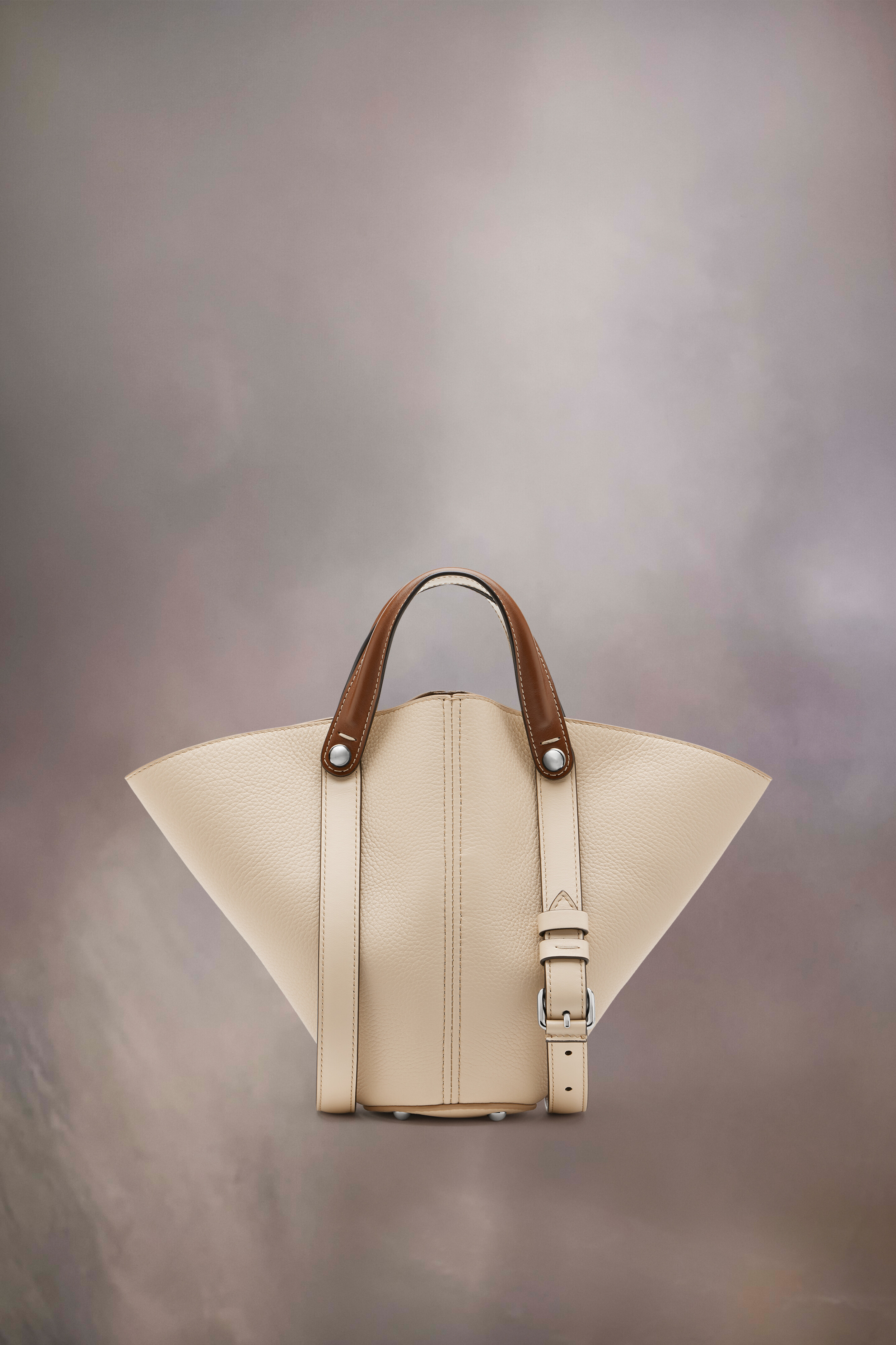 Sac Dress-age small marron en cuir Amande