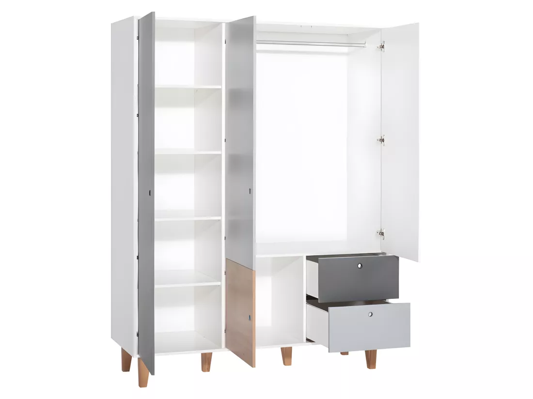 Armoire 3 portes Concept Rouge