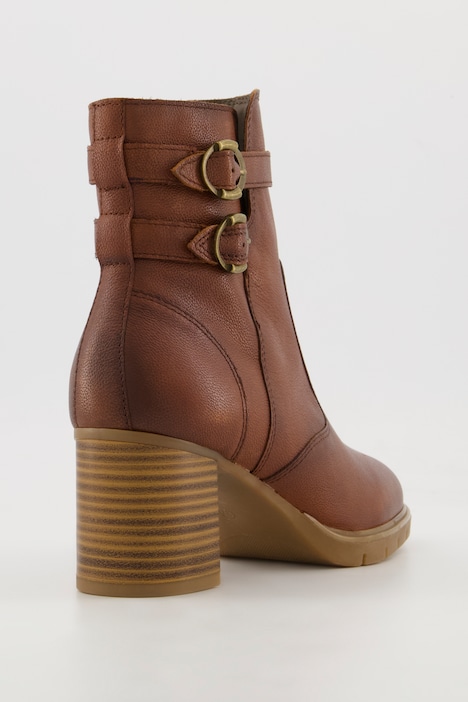 Leder-Stiefeletten, Tamaris Comfort, Zierriegel, Weite H