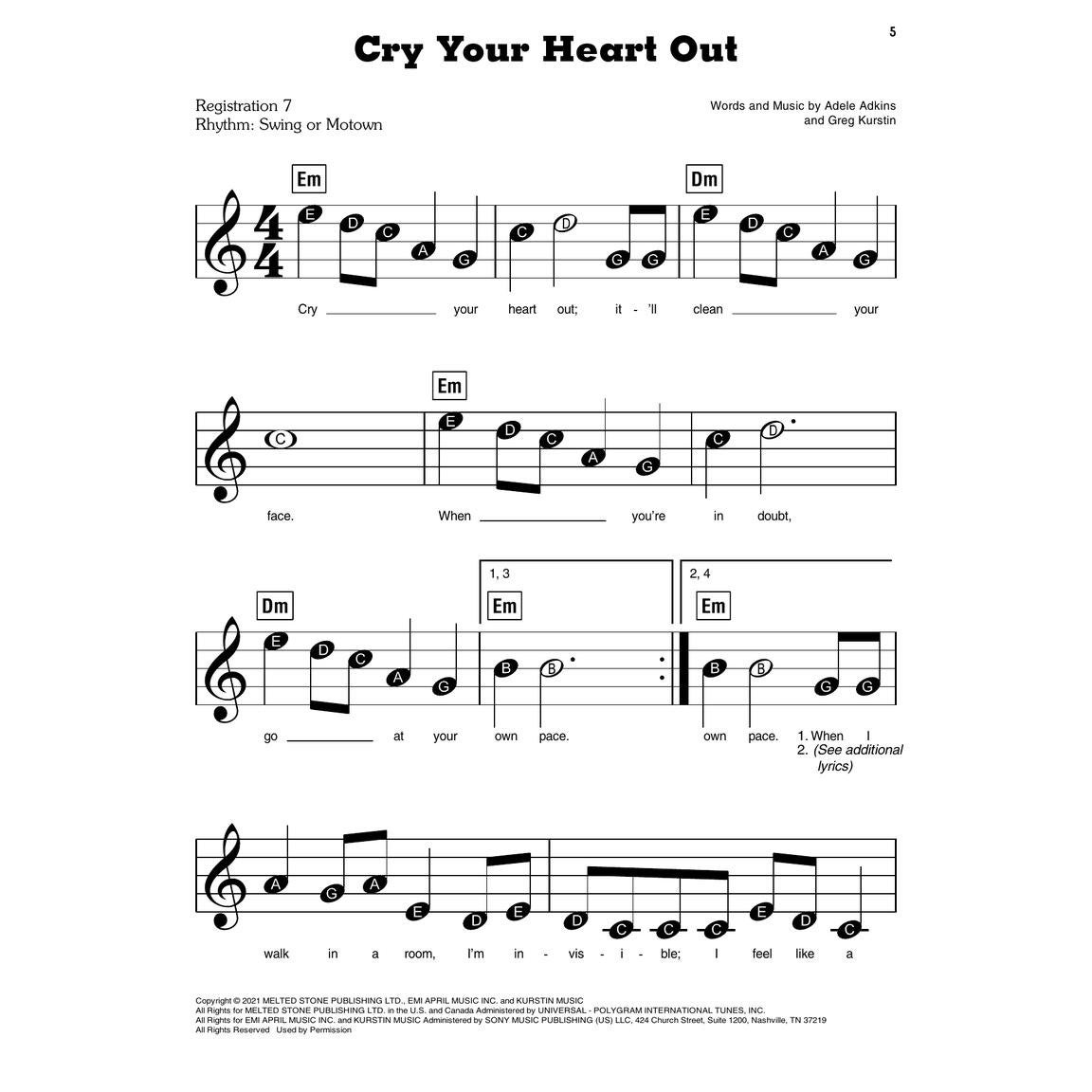 Hal Leonard Adele 30 songboek voor keyboard en orgel