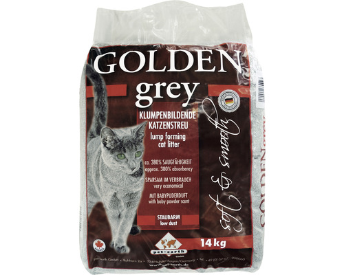 Golden Grey kattenbakvulling met babypoedergeur, 14 kg