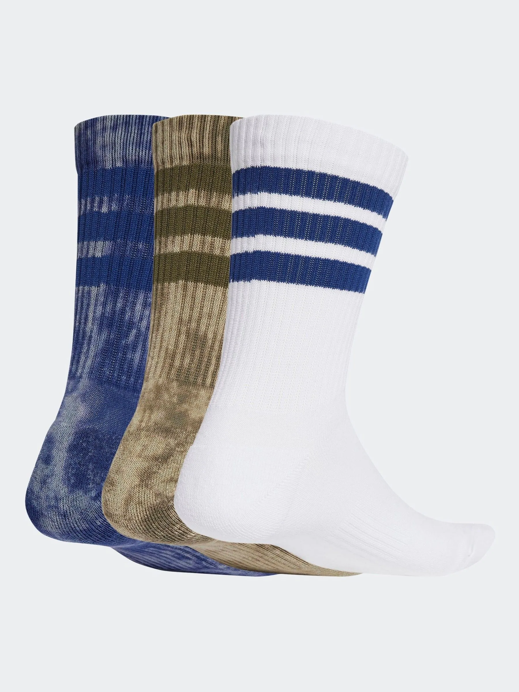 Blauw - adidas Stonewash Crew Socks 3 Pack