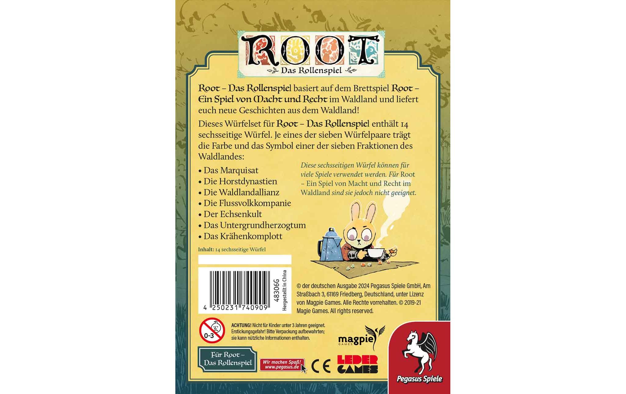 Root: Das Rollenspiel WürfelsetWürfel zum Rollenspiel im Root-Universum