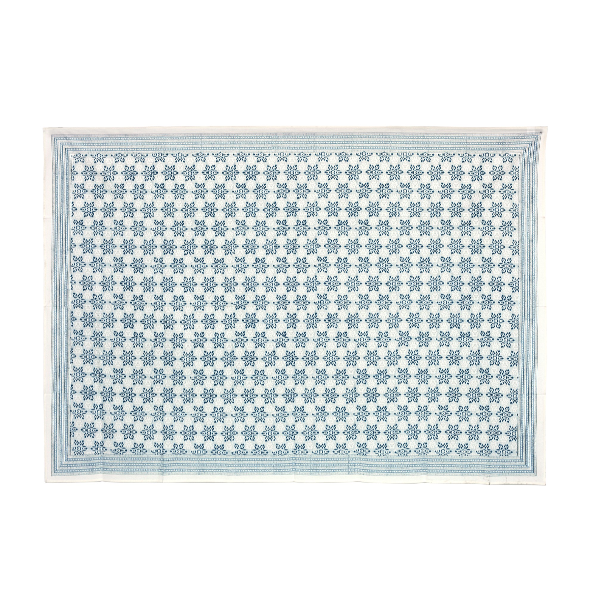 Tischdecke 'Mandala', blau, weiß, T 150 cm, B 225 cm von fischer's lagerhaus