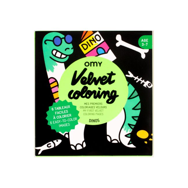 Dinosaure en velours à colorier Omy