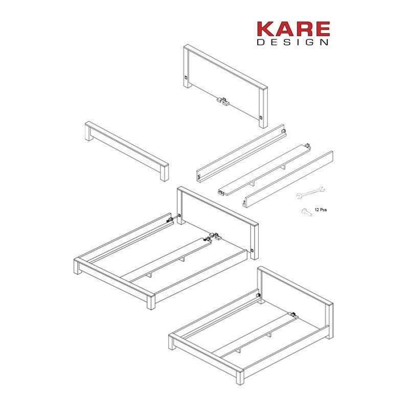 Bed Puro hoog Kare Design