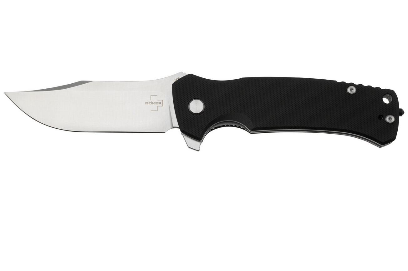 Böker Plus M.E.R.K. 1, 01BO552, Satin D2, Black G10, zakmes, Vaeringi design