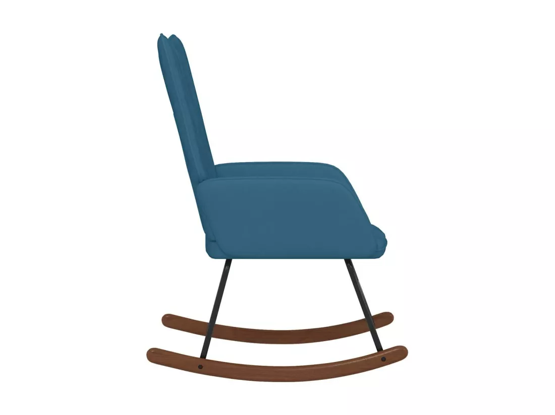 Chaise à bascule Bleu Velours