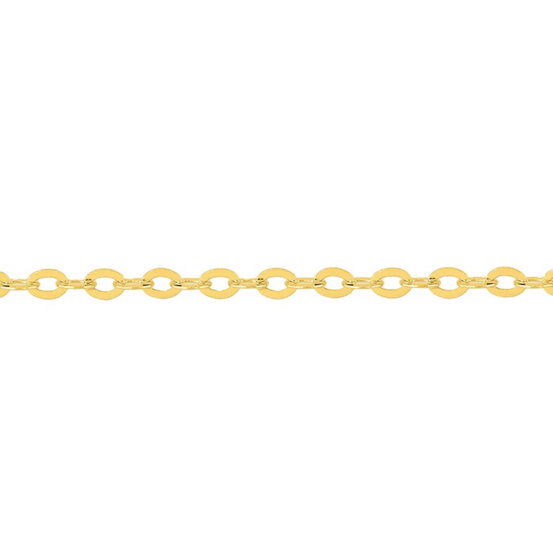 Bracelet femme 18 cm - Forçat miroir - Or 18 Carats