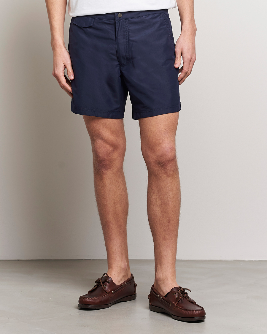 Sunspel Recycled Seaqual Tailored Swim Shorts Navy