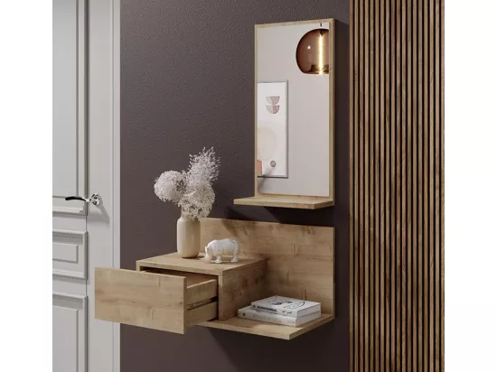 Meuble d'entrée pour Hall d'entrée Couloir en Safir avec 60x30x85,5cm Isabela