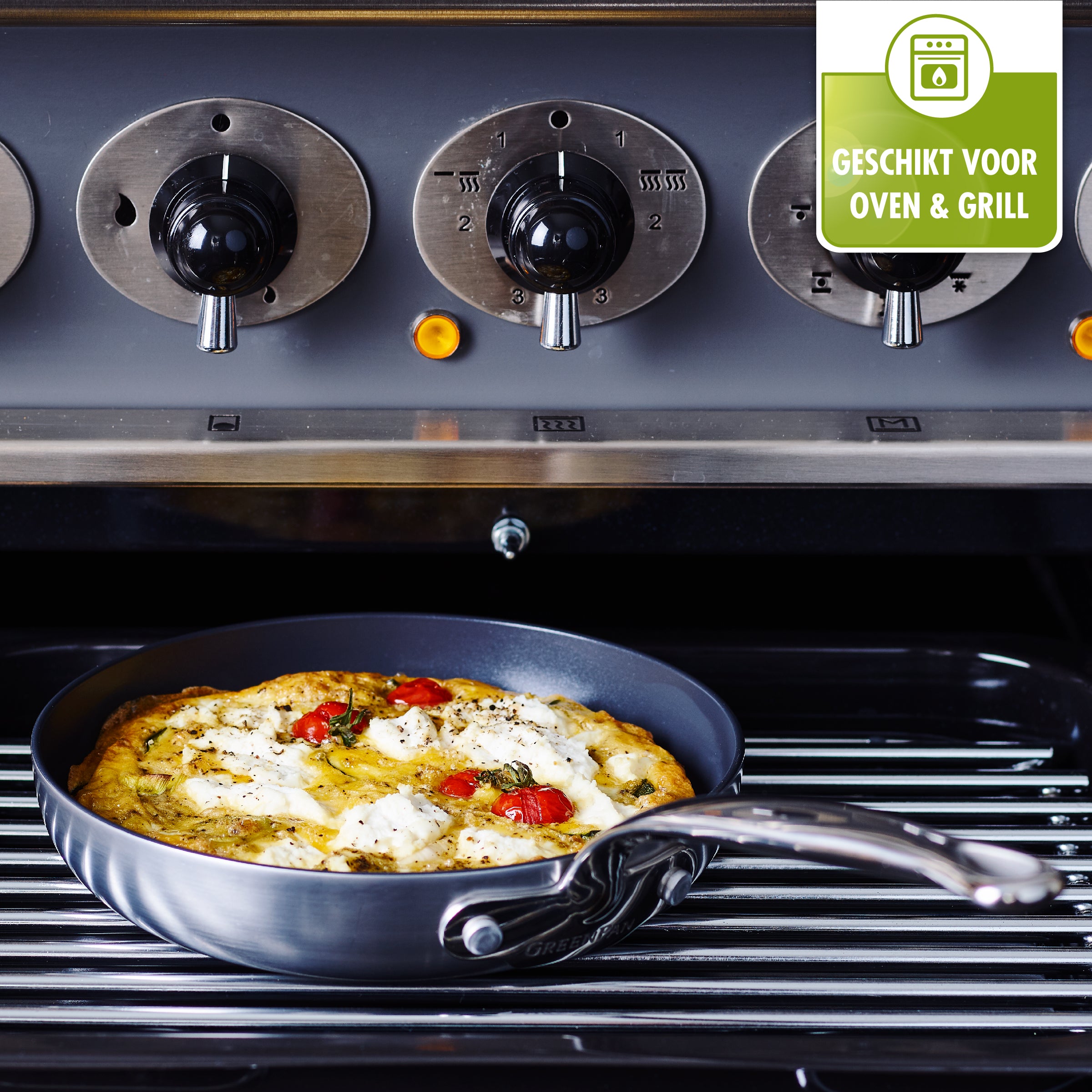 GreenPan Barcelona Evershine Wokpan Ã 30 cm - Zilver