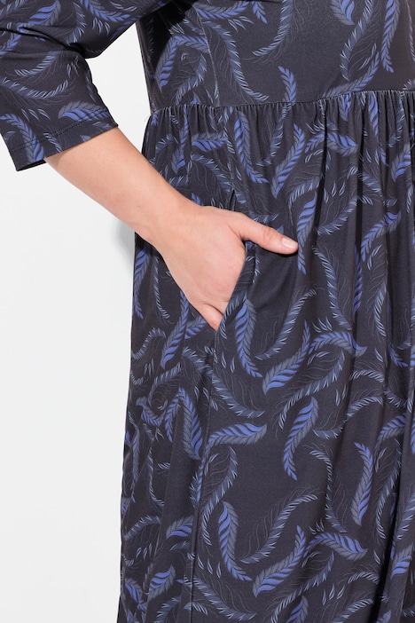 Jerseykleid, A-Linie, Alloverdruck