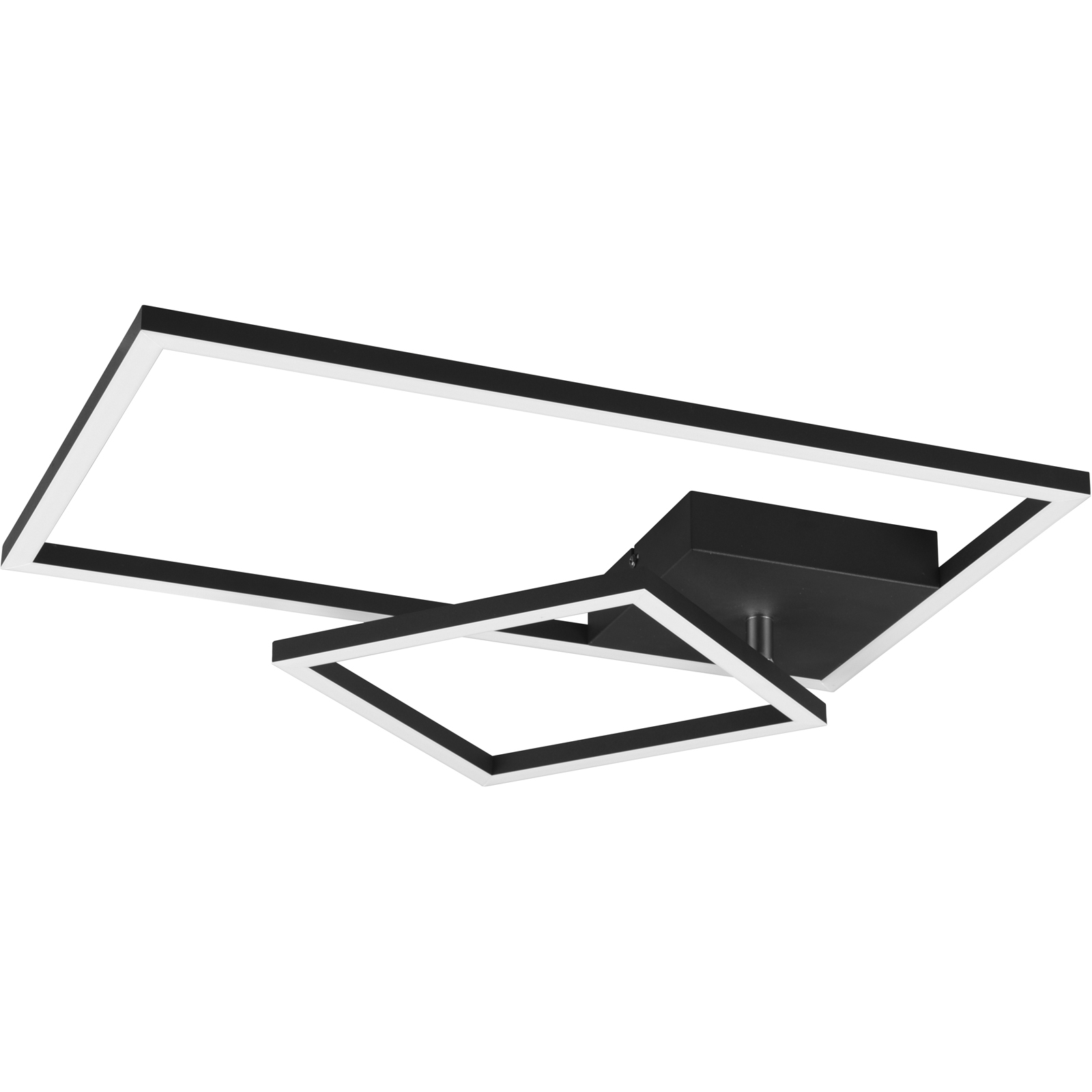LED-Deckenleuchte - schwarz matt - schwenkbare Leuchtmodule