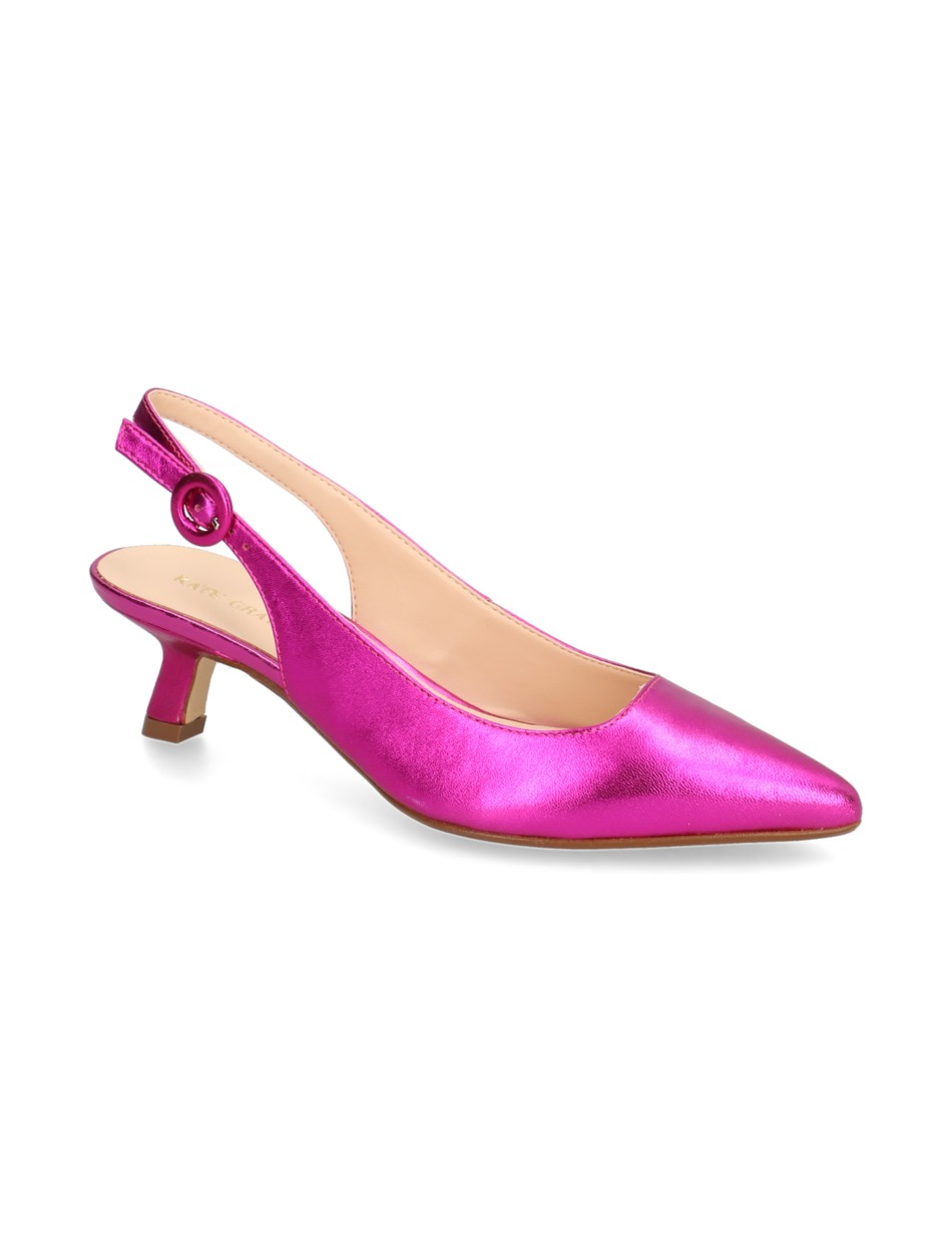 Glattleder Slingpumps