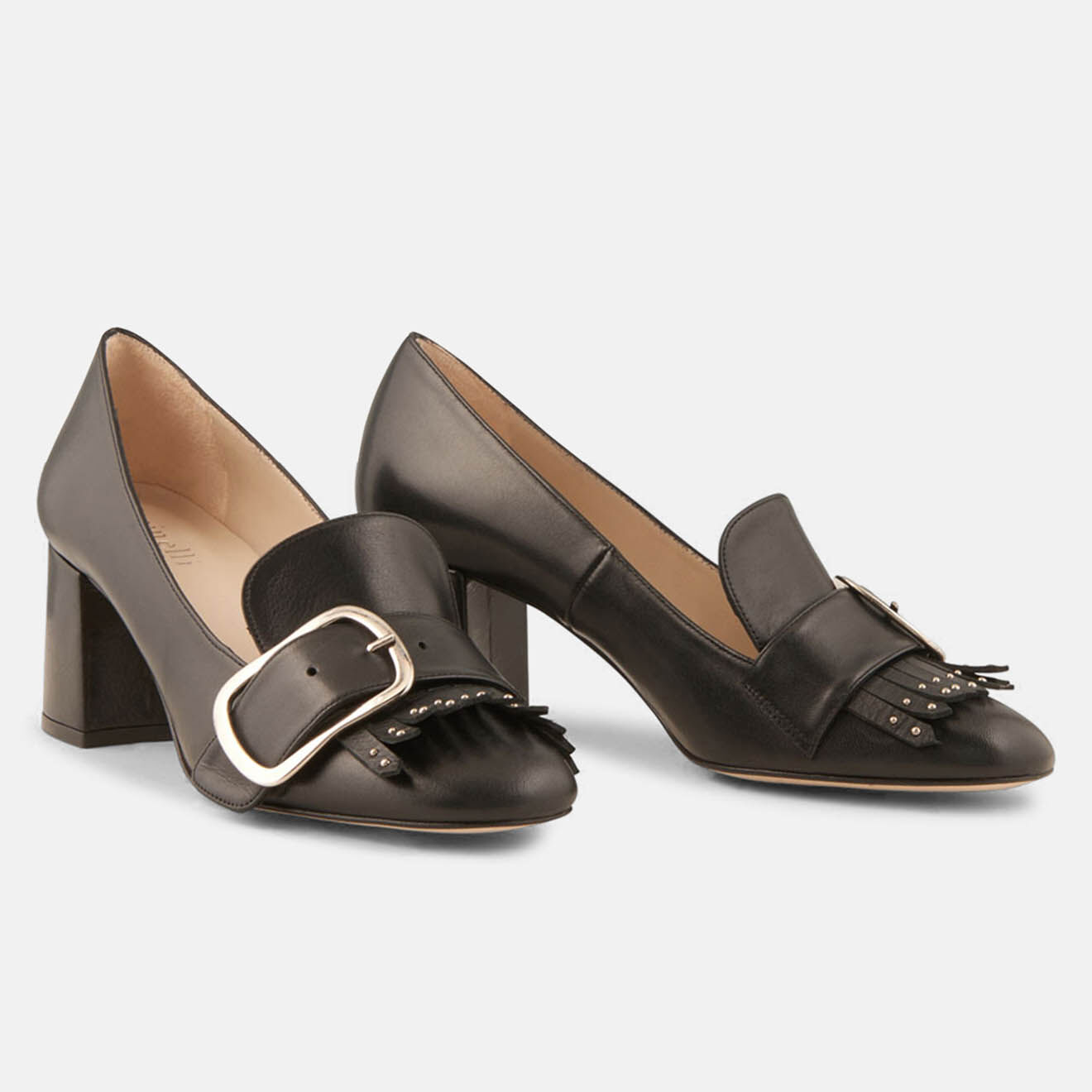 Minelli Trotters en Cuir Lili noirs - Talon 6 cm