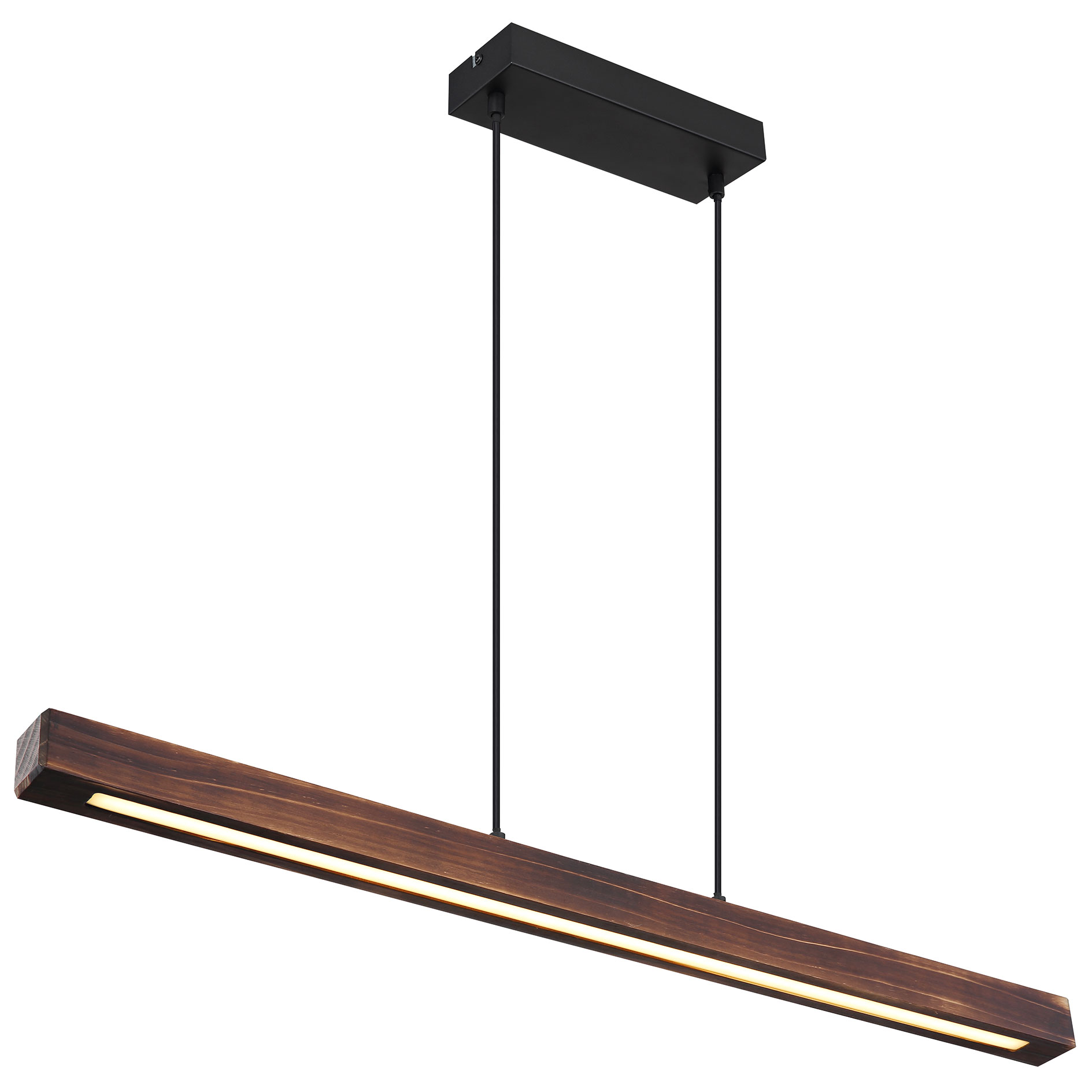 LED-Pendelleuchte - natur-schwarz - 90 cm