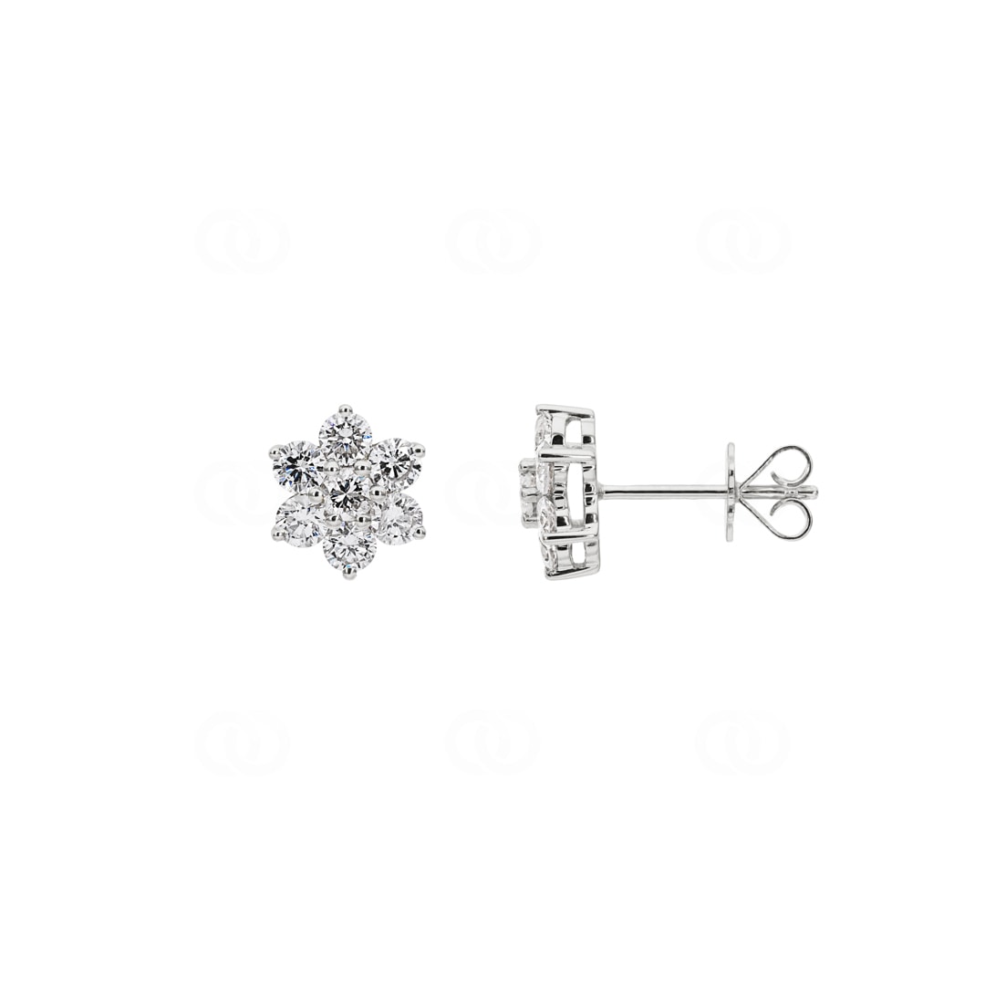 1.00 Karat Diamantohrstecker 750/18 K Weissgold