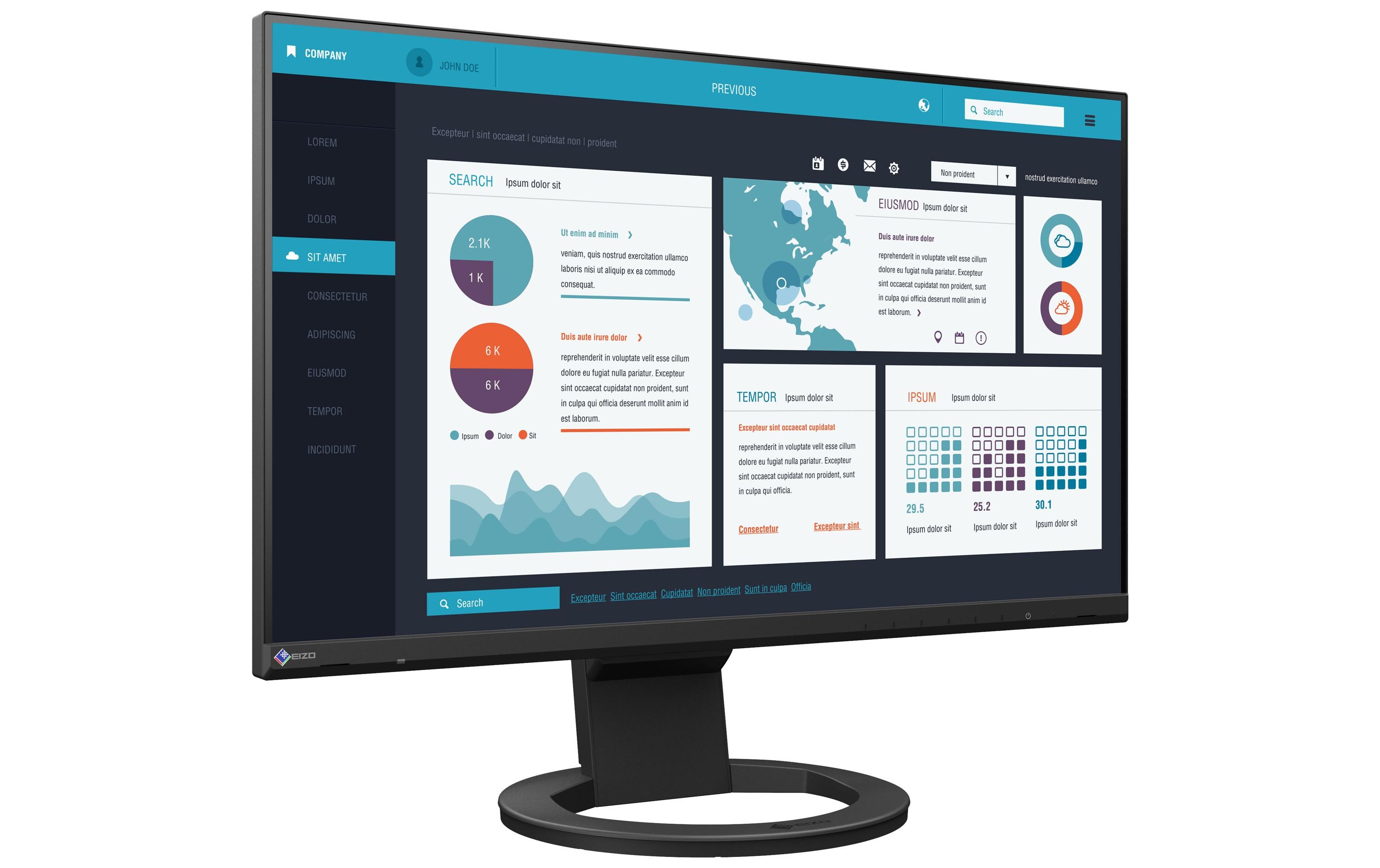 Monitor EV2490 Swiss Edition<br>23.8-Zoll-Monitor mit WUXGA-Resolution mit IPS-Panel und umfangreichen Anschlussmöglichkeiten
