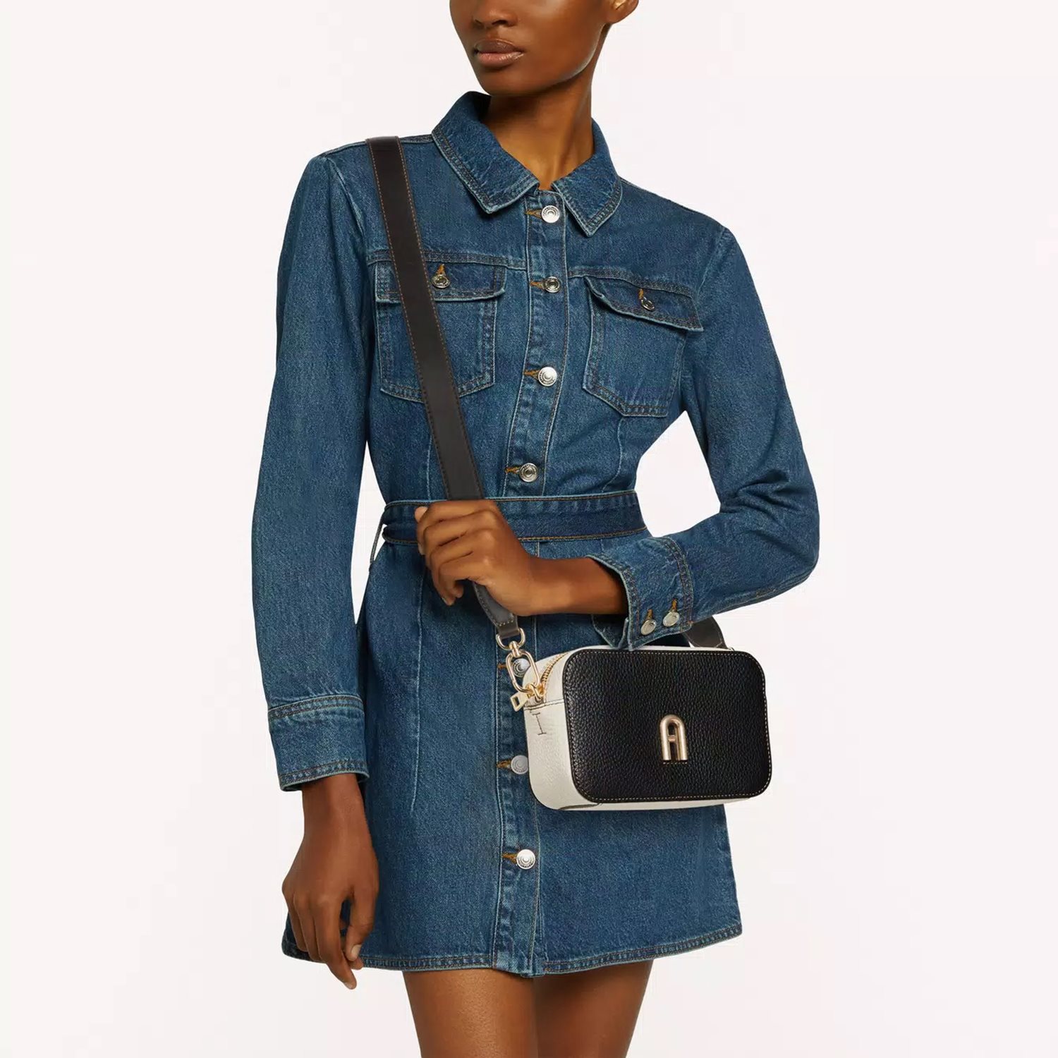 Furla Primula Crossbody Mini nero/marshmallow