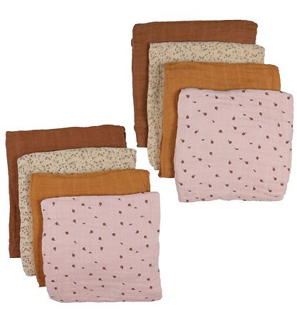 Pippi Baby Spucktücher - Organic - 8er-Pack - 65x65 cm - Mocha M