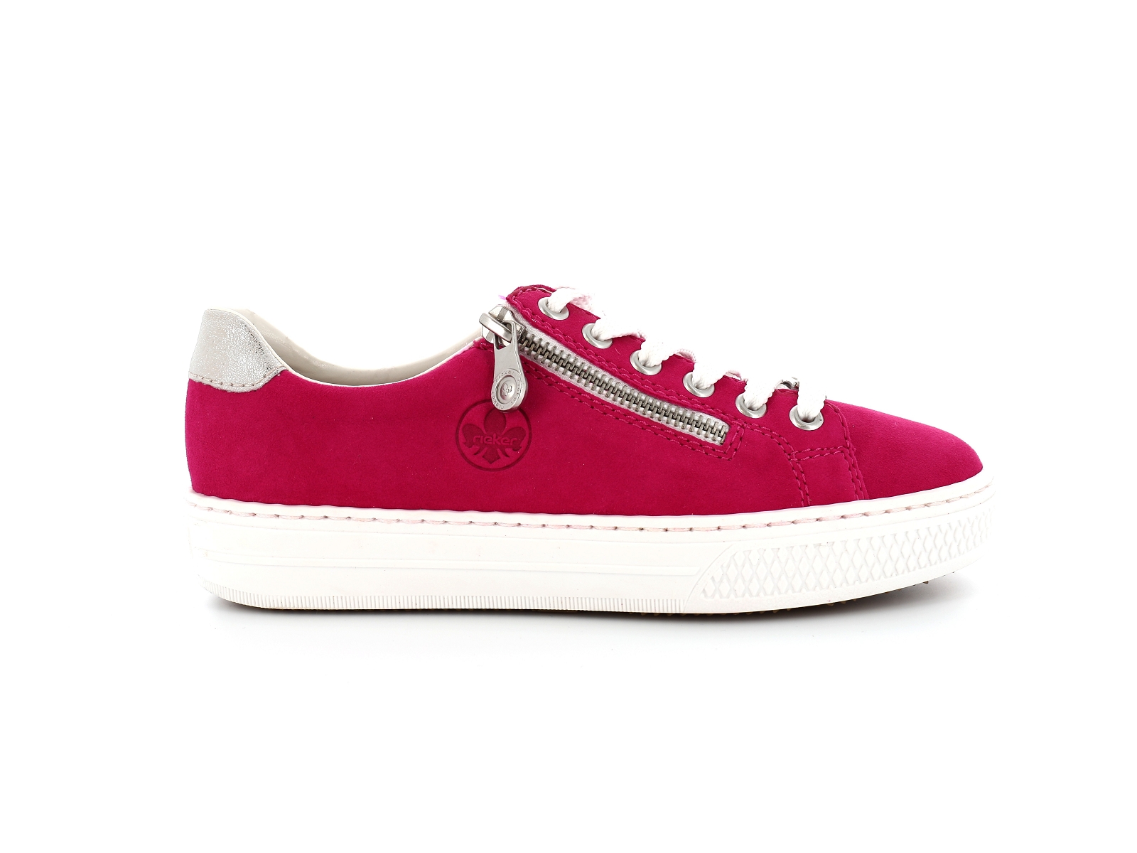 Rieker-L59L1 Matières combinées Fushia