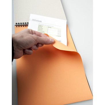 Bloc de bureau Notepad Rhodiactive noir 21 x 29,7 cm reliure intégrale avec pochette - 5 x 5 - 80 feuilles microperforées