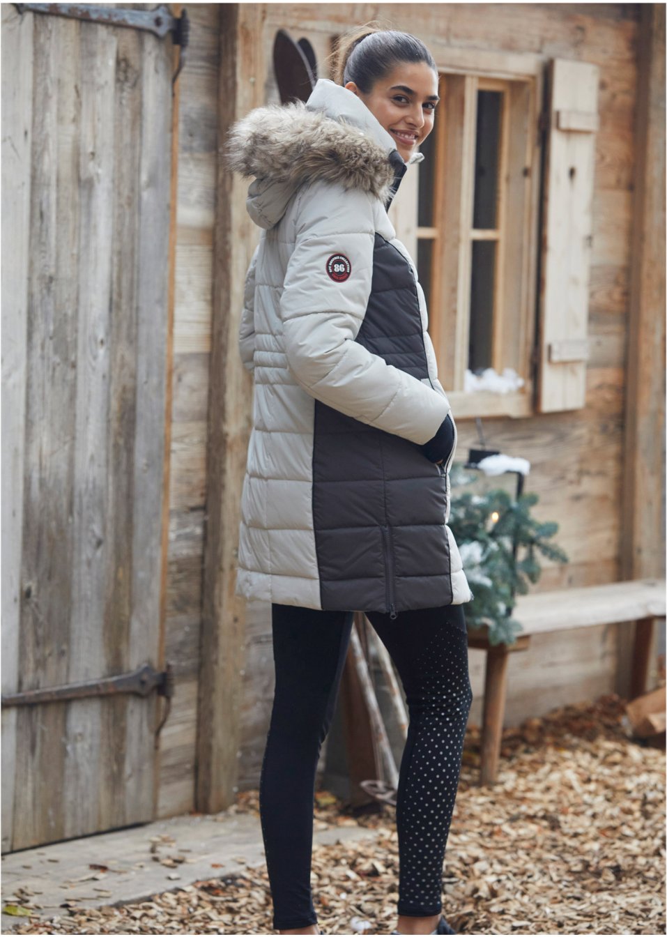 Manteau outdoor avec polyester recyclé