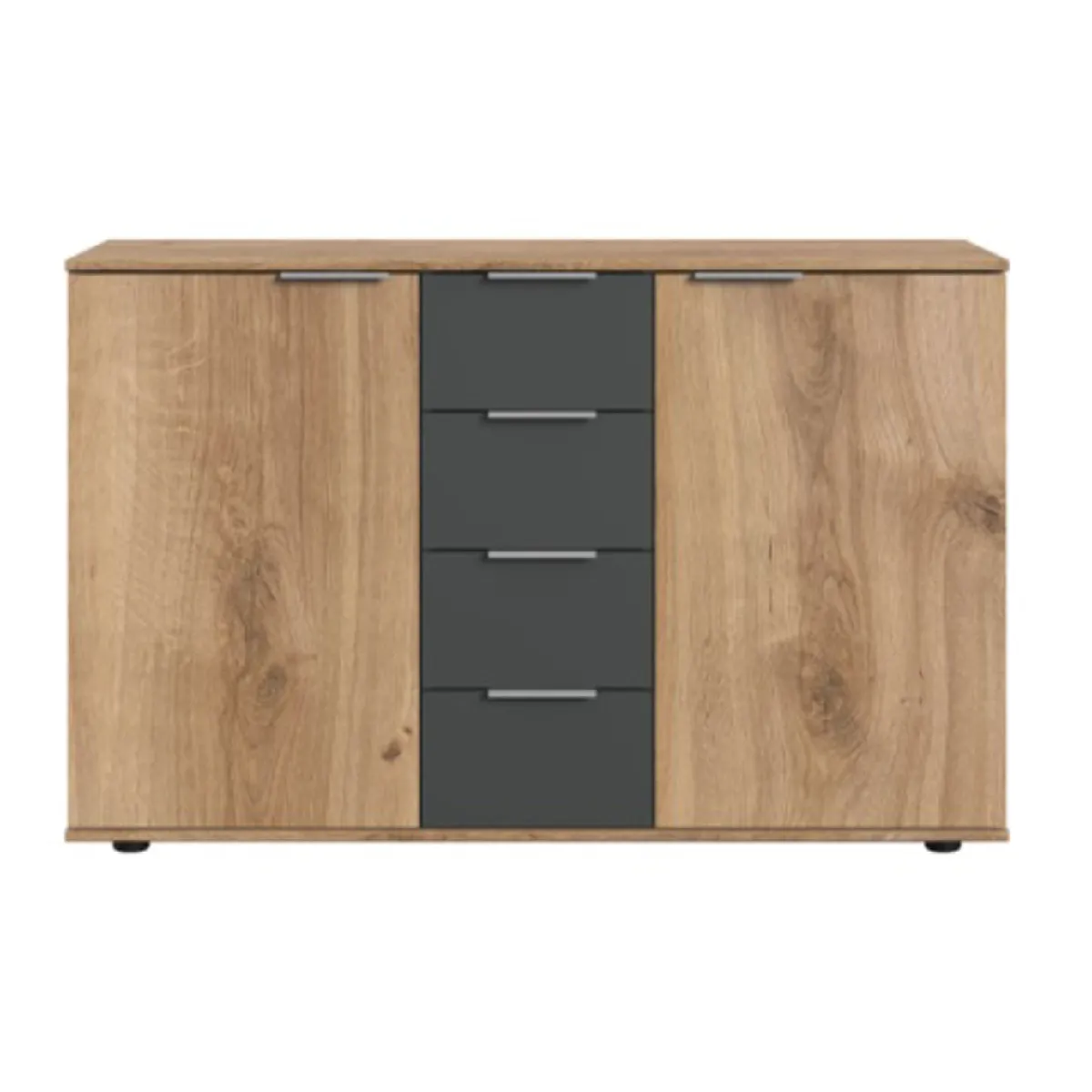 pegane Commode Chêne Poutre/Graphite