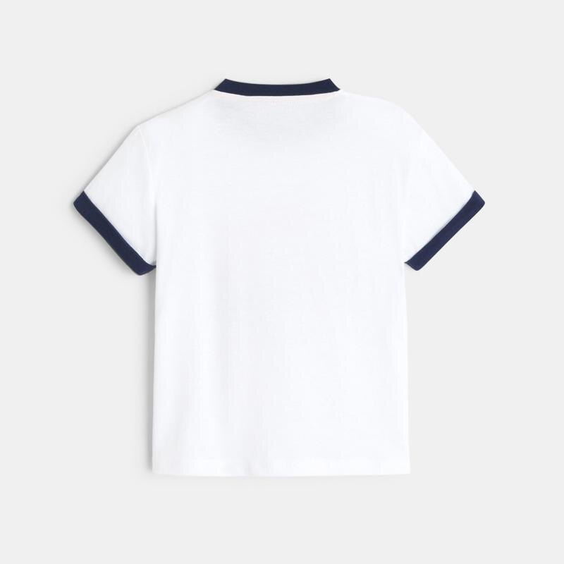 T-shirt animaux de la savane blanc bébé garçon Blanc