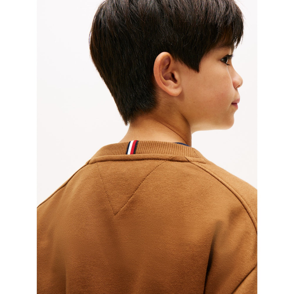 Køb Tommy Hilfiger Pecan Nut Varsity Raised Print Sweatshirt
