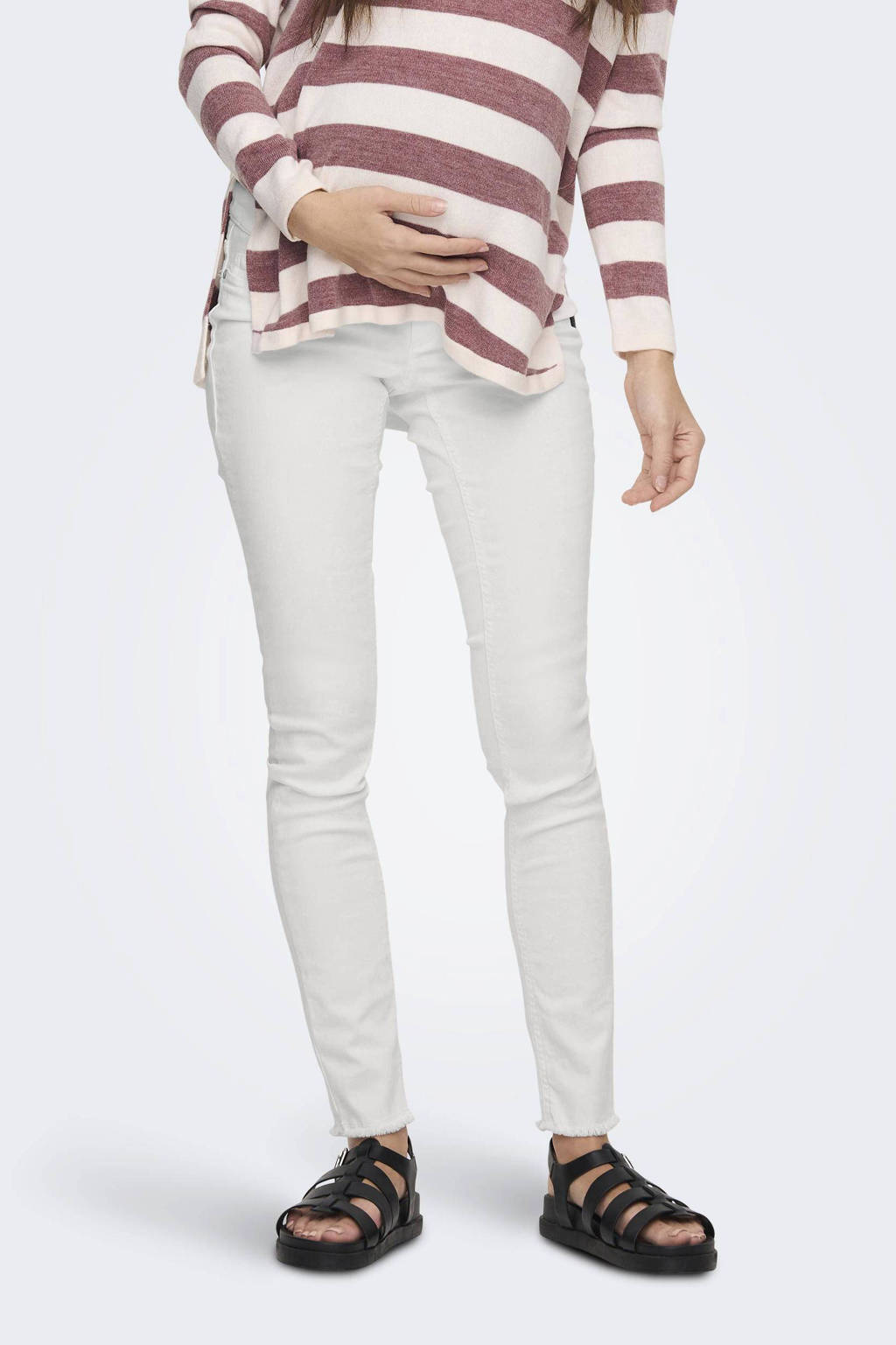ONLY MATERNITY skinny zwangerschapsjeans OLMBLUSH white
