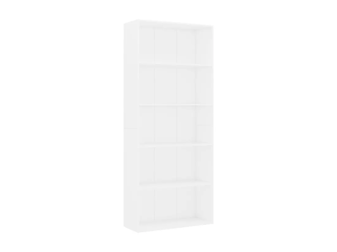 Bibliothèque à 5 niveaux Blanc 80x30x189 cm Bois d'ingénierie