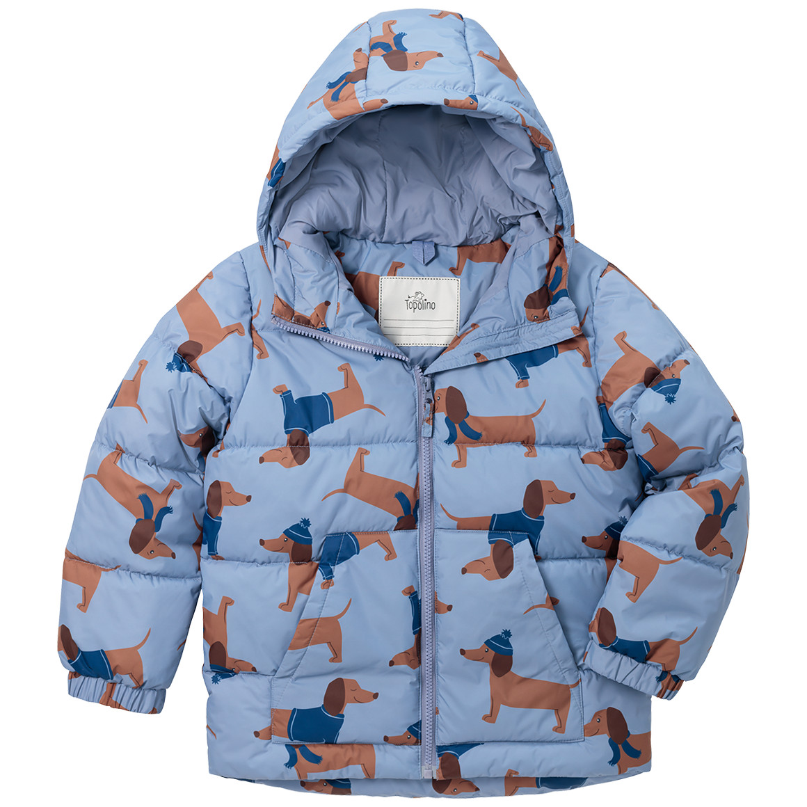 Topolino Jungen Pufferjacke mit Dackeln hellblau