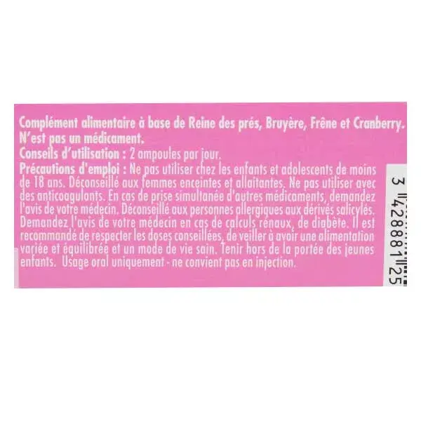 Superdiet Meadowsweet Quartet Organic Urinary Comfort 20 ampolas