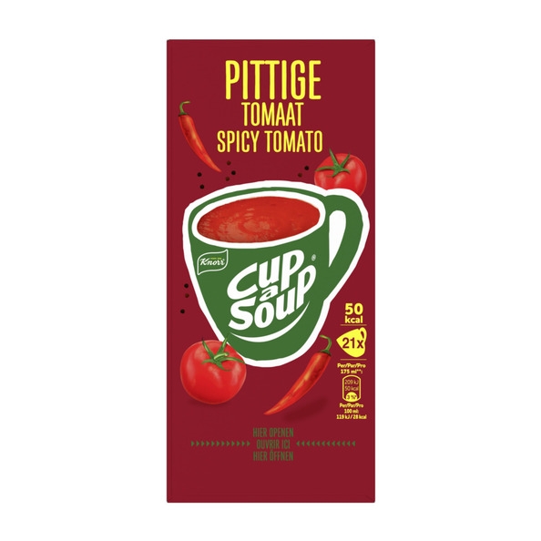 Knorr | Cup-A-Soup Pittige Tomaat | 21 x 175 ml