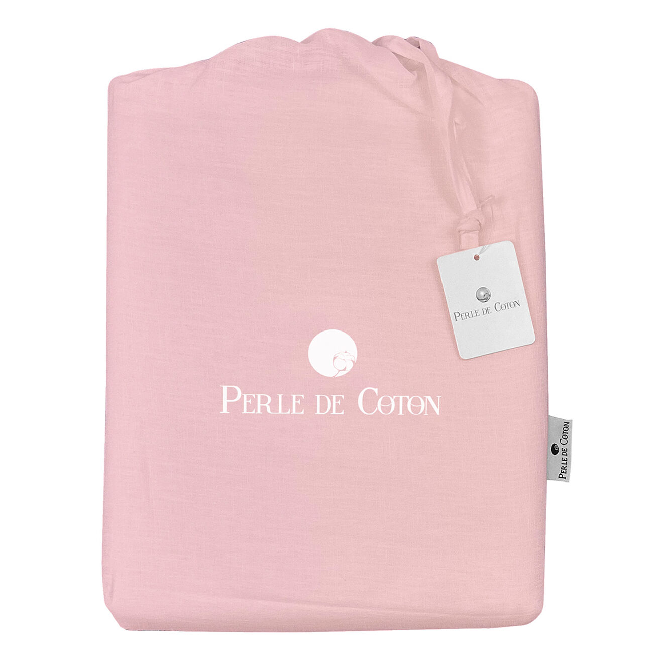 United by Perle de coton 2 Taies d'oreiller 100% Lin lavé roses