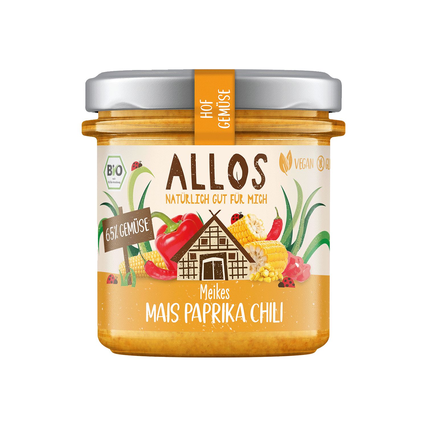 Allos Hofgemüse MEIKES MAIS PAPRIKA CHILI Brotaufstrich