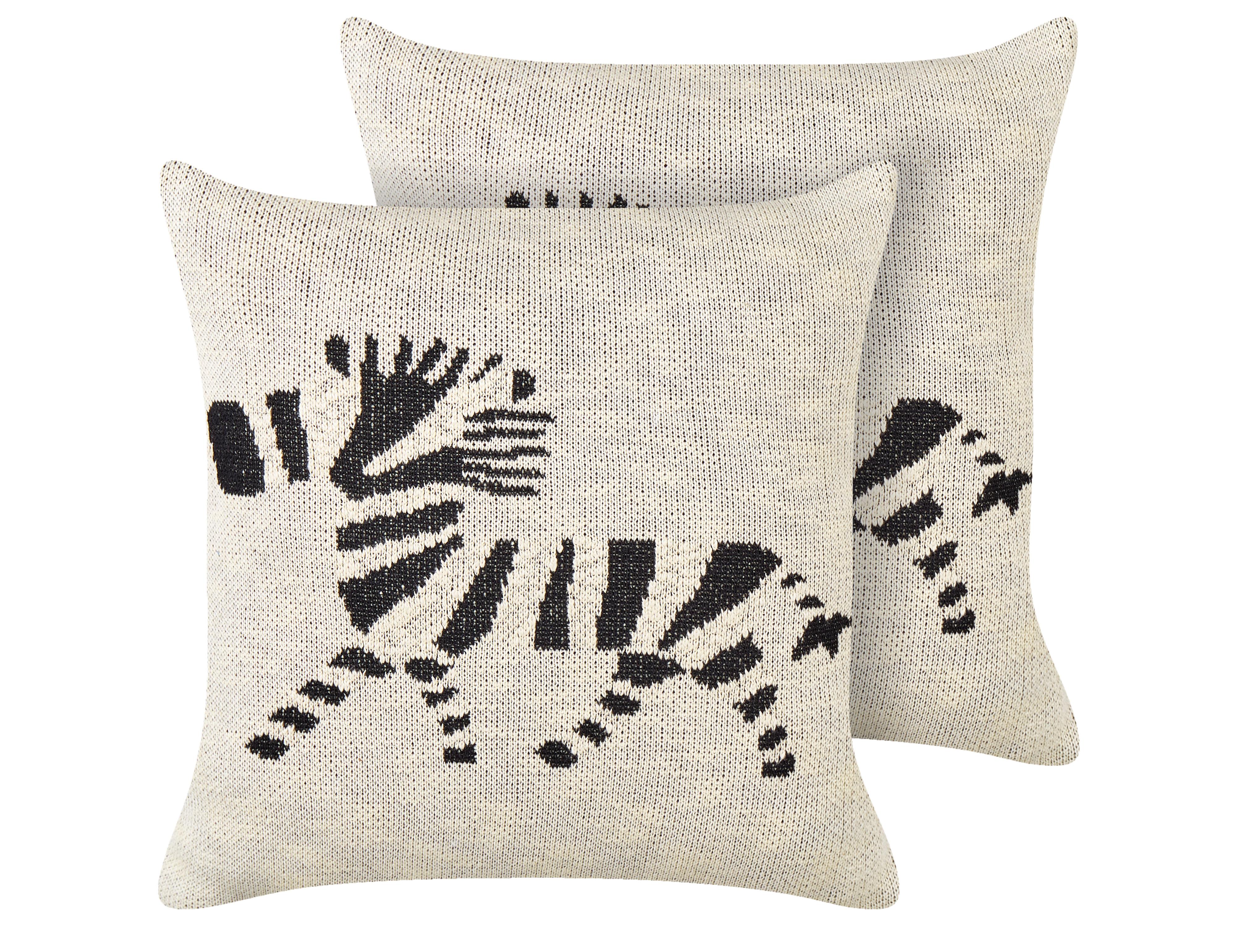 Set van 2 sierkussens JABORI Katoen 45 x 45 cm Beige