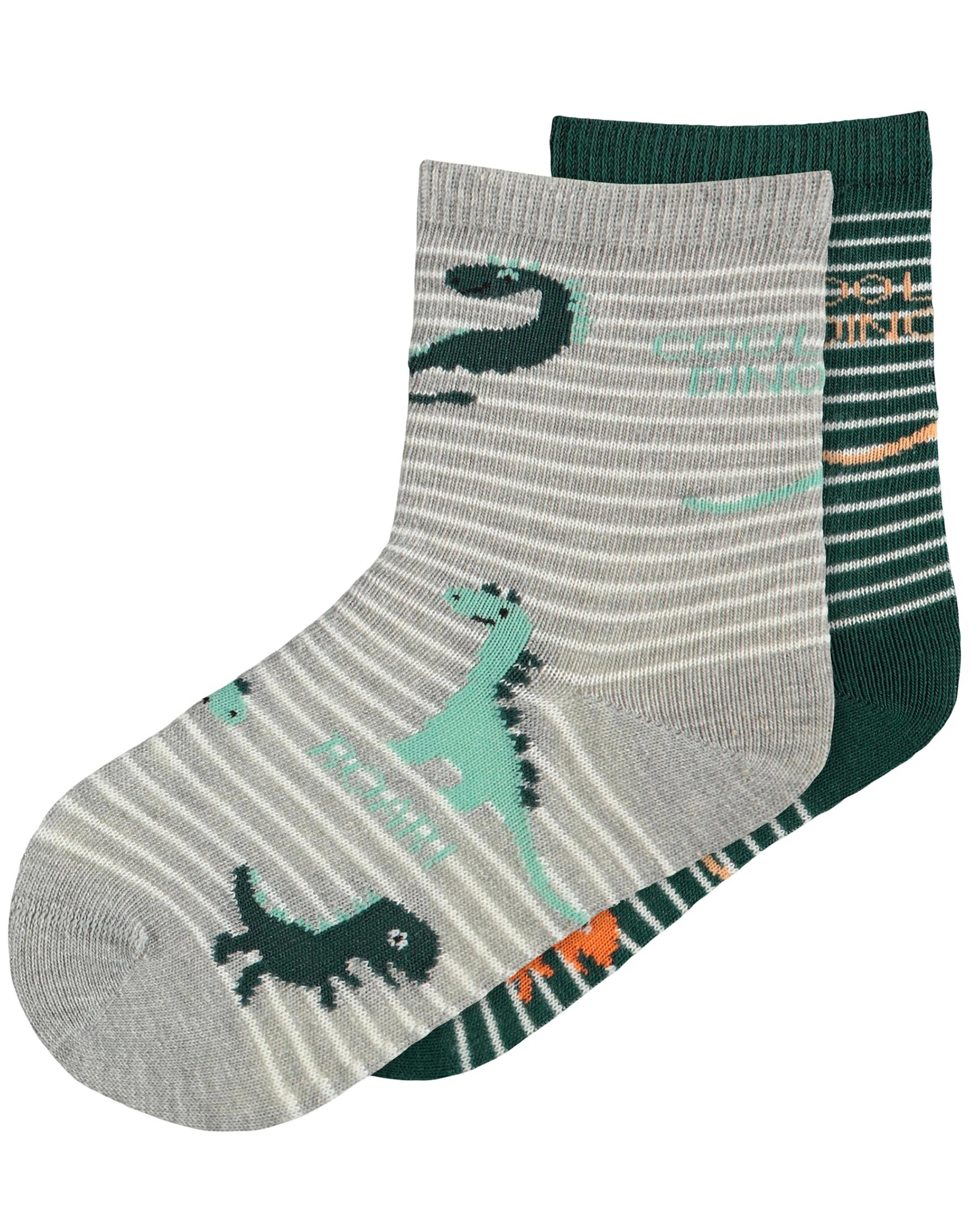 Jaquard-Socken NMMTEN 2er-Pack in forest green