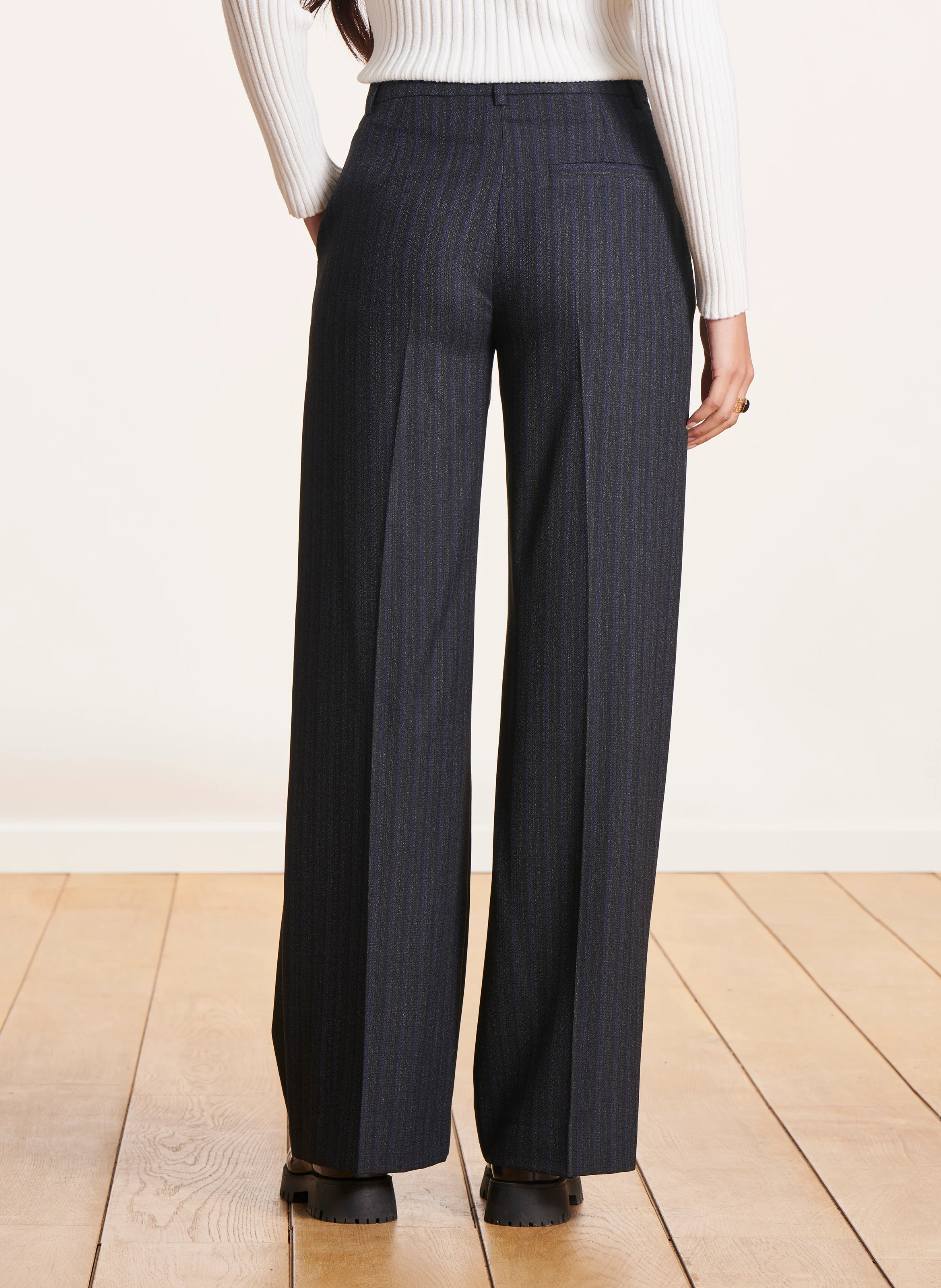Pantalon droit à rayures | Multicolore