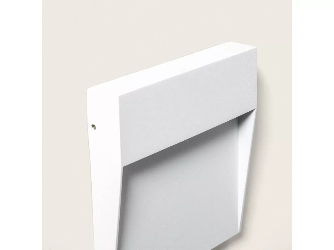 Applique Murale Extérieure LED 6.5W CCT Seleccionable en Saillie Carrée Jade Blanc