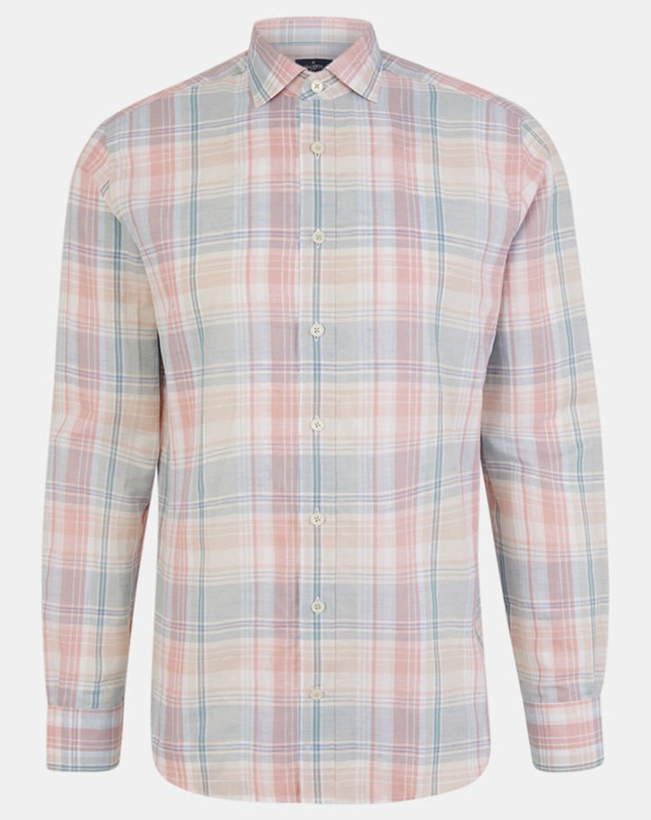 Hackett London Chemise en Lin mélangé Slim Fit à carreaux multicolore