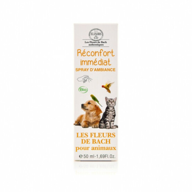 Spray d'ambiance Fleur de Bach pour Animaux Réconfort Immédiat
