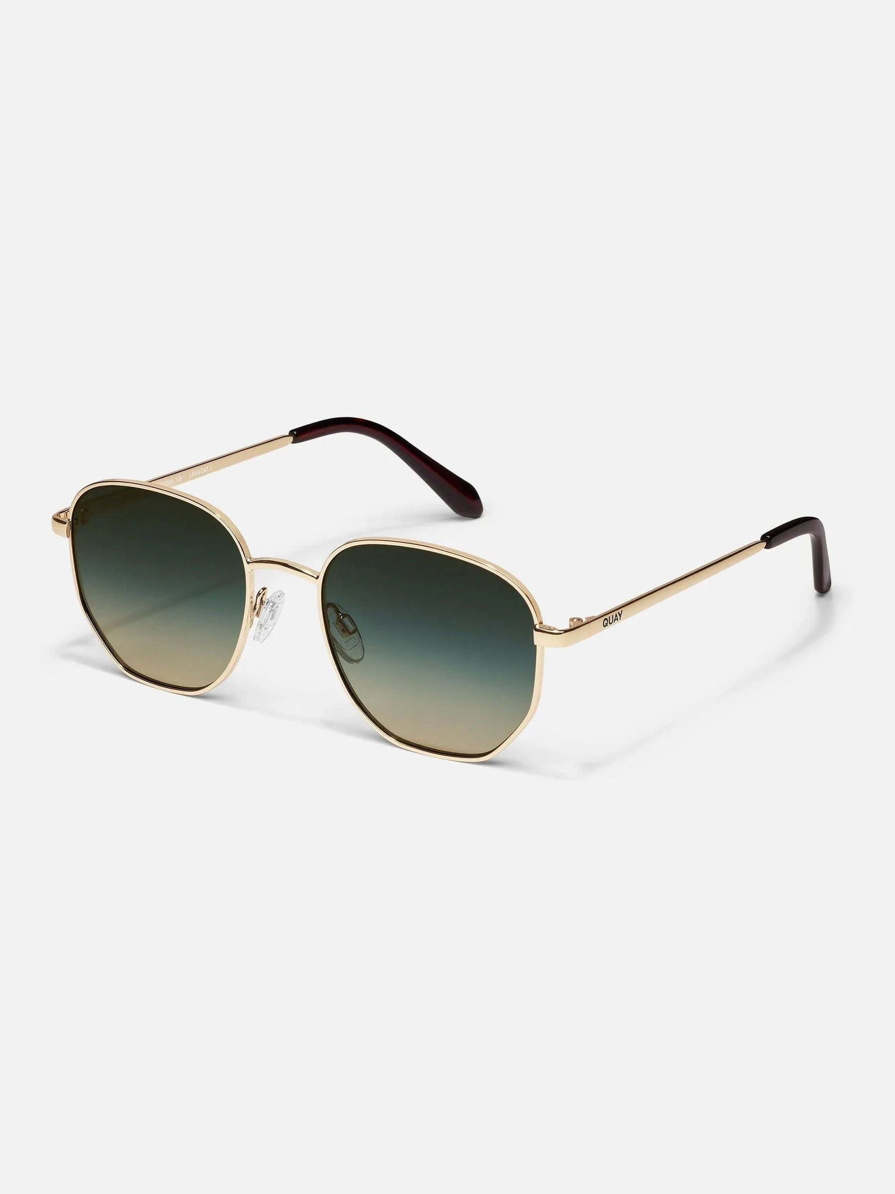 Met bladgoud - QUAY Big Time Polarised Sunglasses