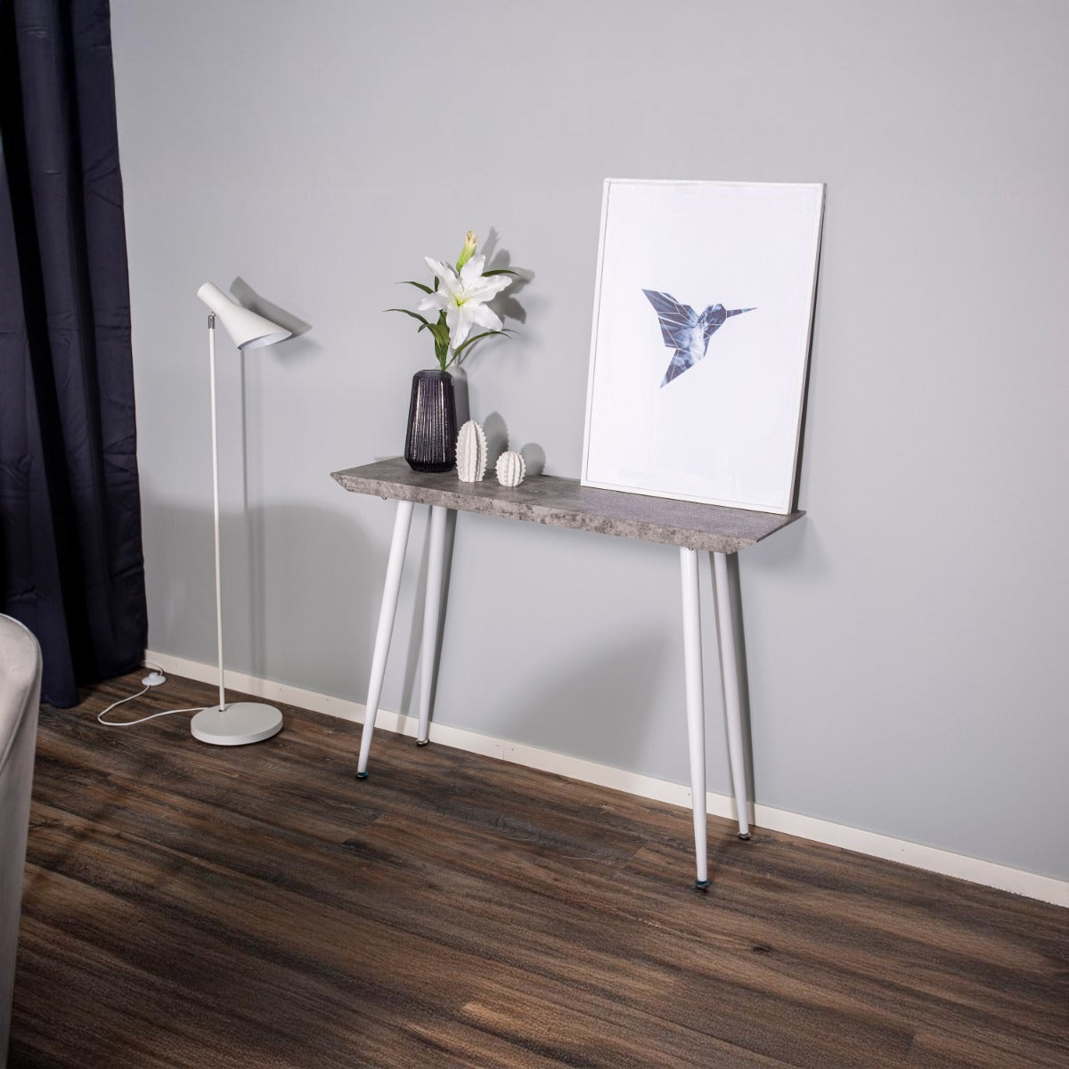 FjÃ´rd - Sidetable Wit Betonlook 110cm - MDF - Edge