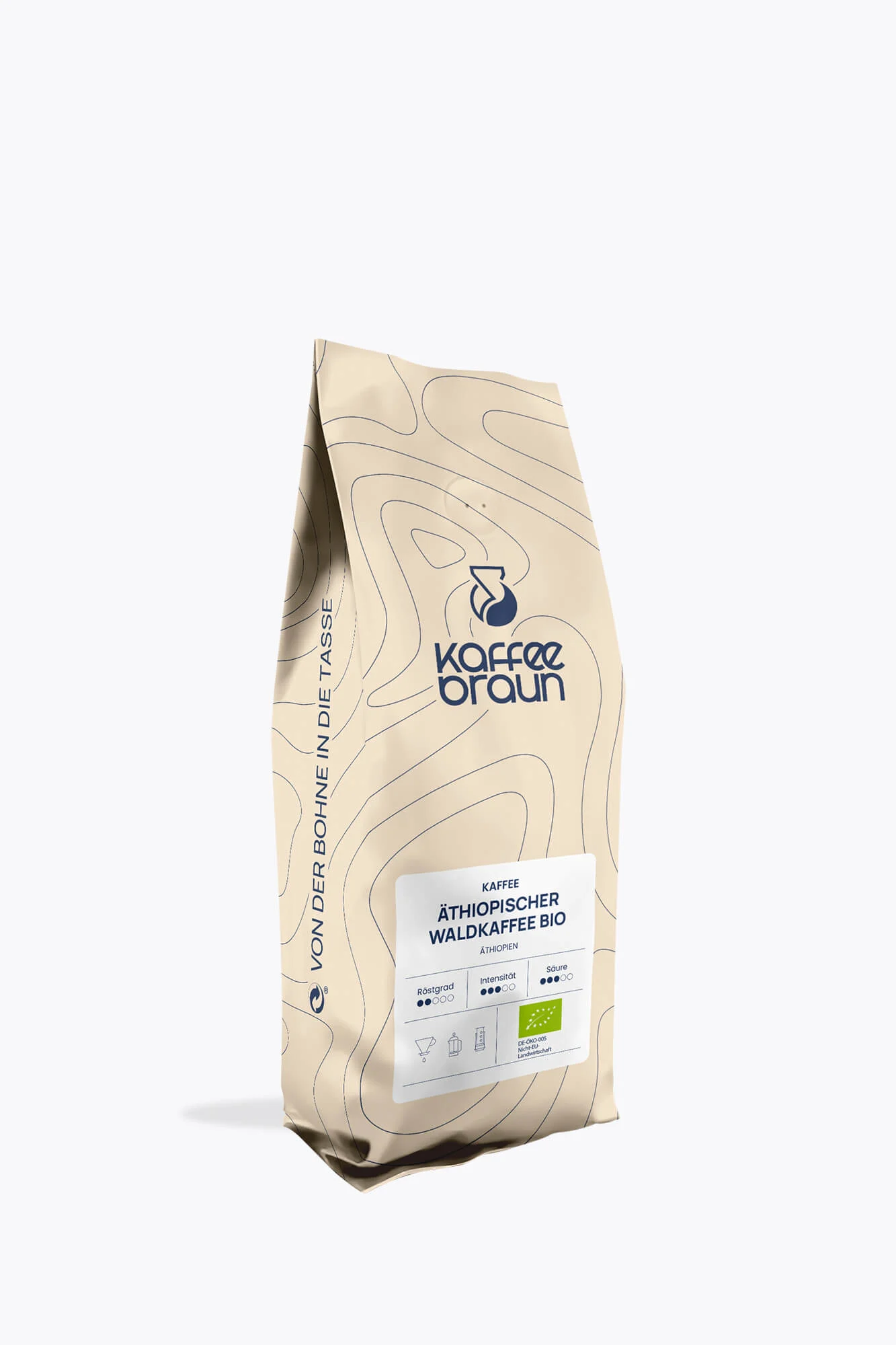Kaffee Braun Äthiopischer Waldkaffee Bio 250g gemahlen