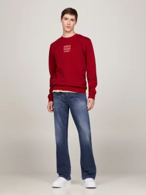 Moletom com gola redonda e logo tonal