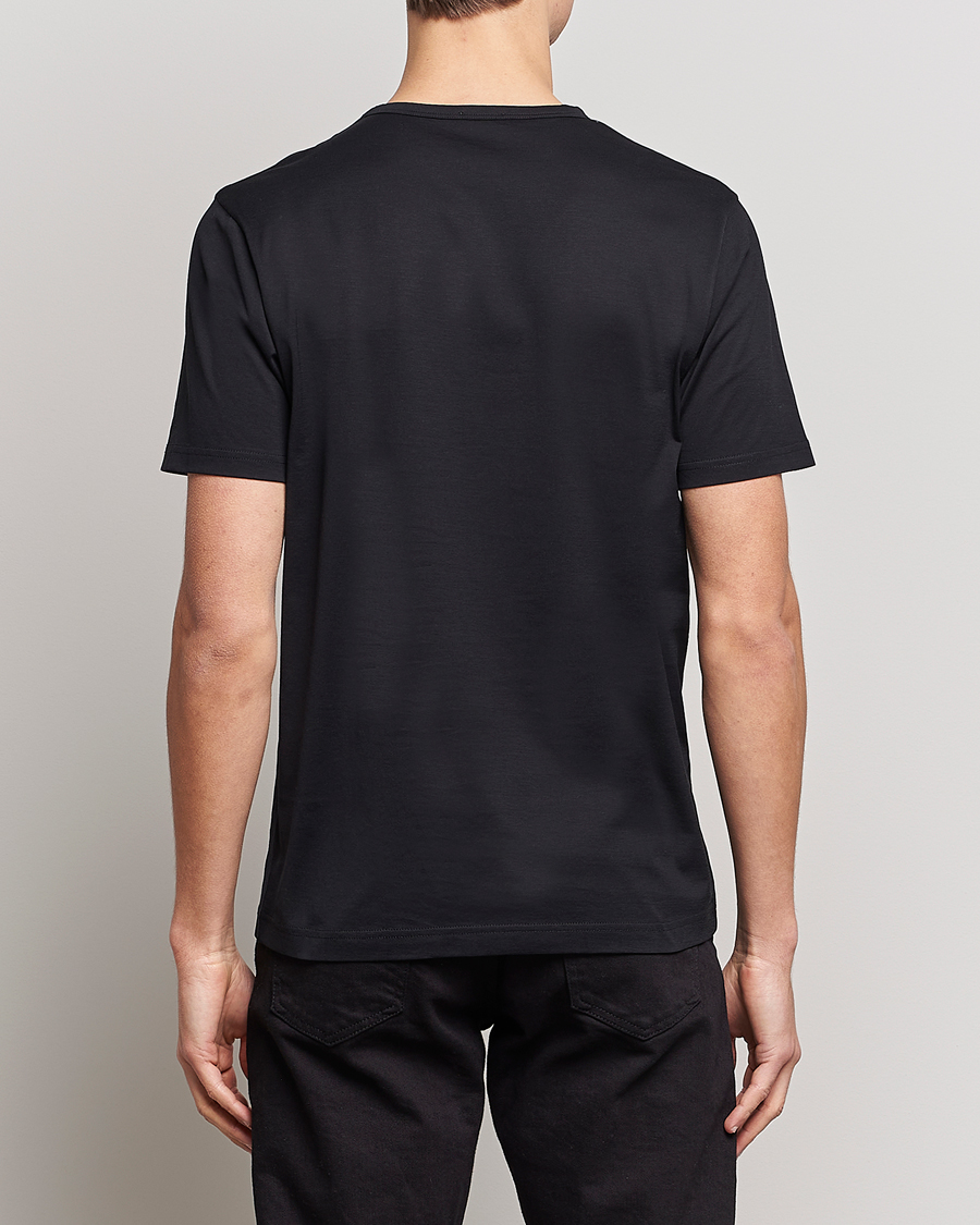 Sunspel Crew Neck Q82 Cotton T-Shirt Black