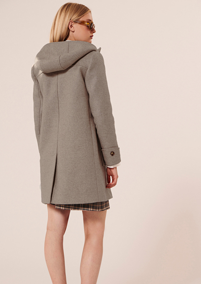 Manteau Manoellibeige en drap caban